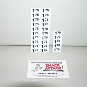 25 Free Ship! SNACK VENDING MACHINE 50 55 CENTS PRICE LABELS 