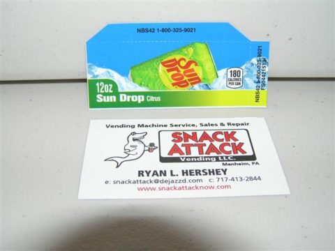 (1) Sun Drop Citrus 12oz Can Vending Label | Snack Attack Vending LLC ...