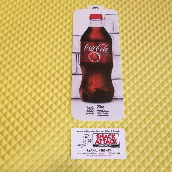 (1) Royal Vendors Cherry Coke 20oz “BOTTLE” Vend Label Card | Snack ...