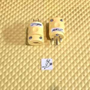 (2) Vending Machine Power Cord Male Replacement Plug Ends / 110v