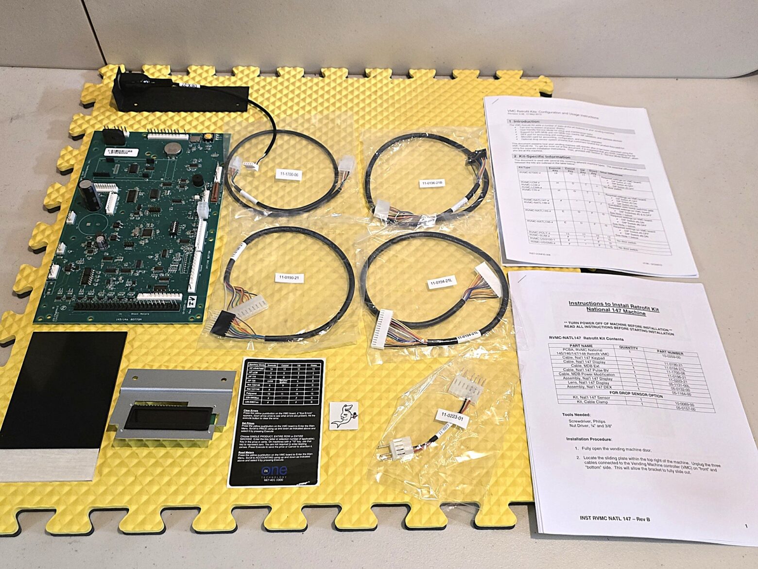 CRANE NATIONAL 147, 148 SNACK MACHINE "INONE" BOARD MDB UPGRADE KIT for Credit Card & Dex