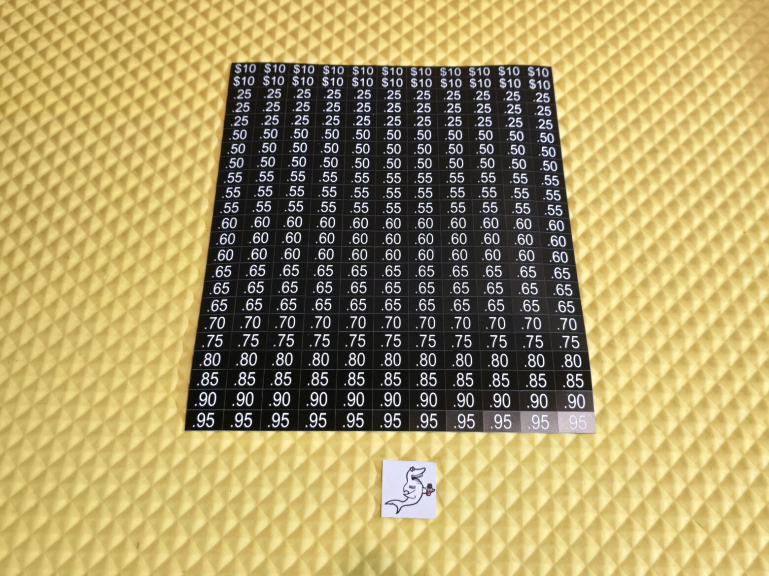 AMS 35 / 39 Sensit 1, 2 and 3 Price Label Sheet .25 - $10 - Image 2