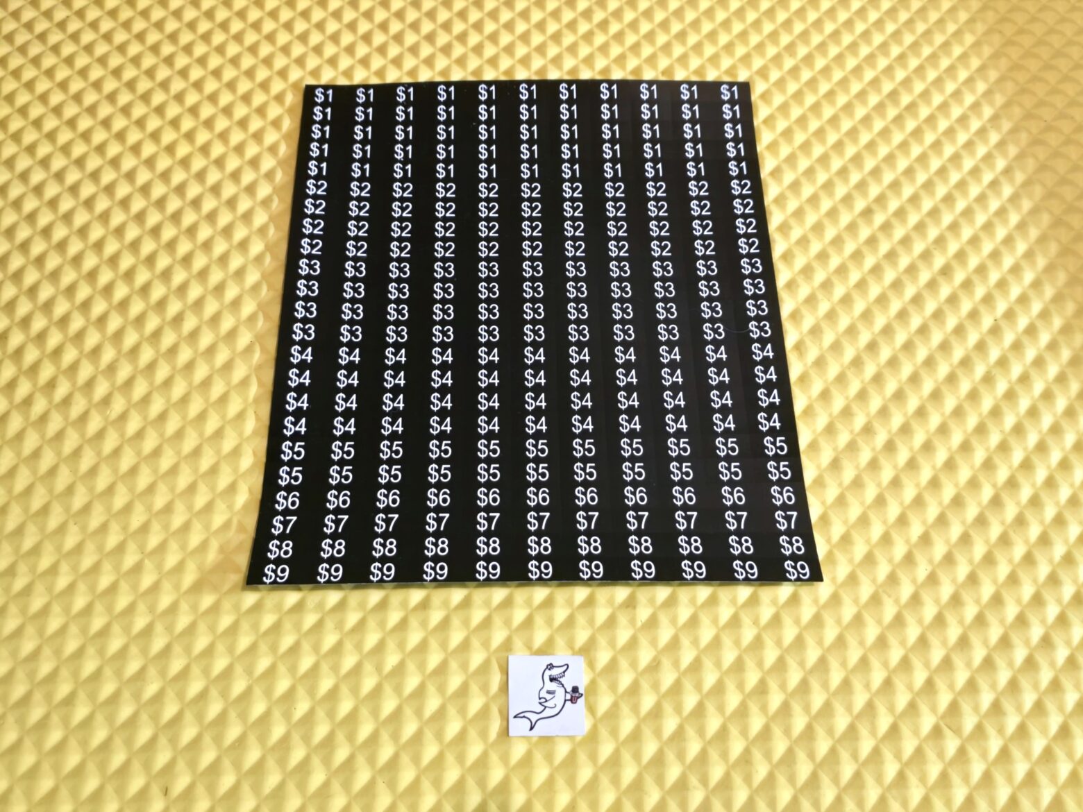 AMS 35 / 39 Sensit 1, 2 and 3 Price Label Sheet .25 - $10