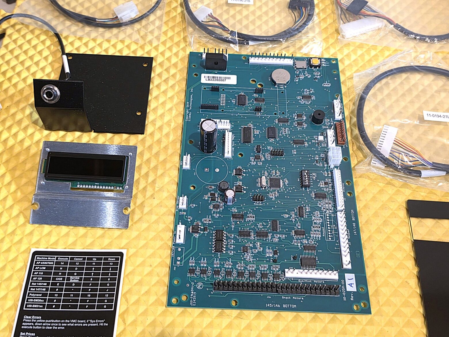CRANE NATIONAL 145, 146 SNACKTRON 1 MACHINE "INONE" BOARD MDB UPGRADE KIT for Credit Card & Dex - Image 2