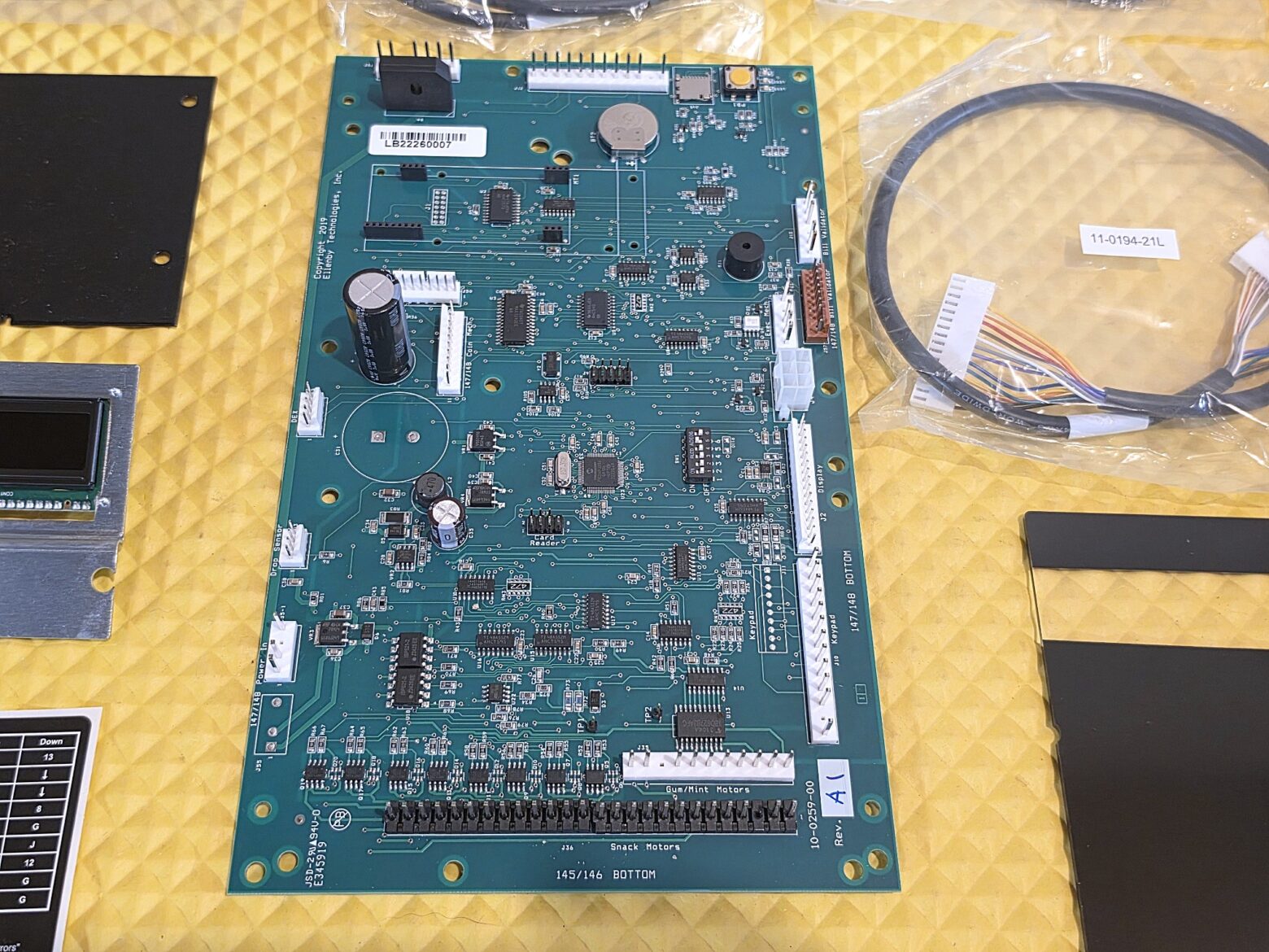 CRANE NATIONAL 145, 146 SNACKTRON 1 MACHINE "INONE" BOARD MDB UPGRADE KIT for Credit Card & Dex - Image 3